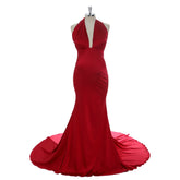 Halter red Maternity Wedding Guest Dress for PhotoShoot