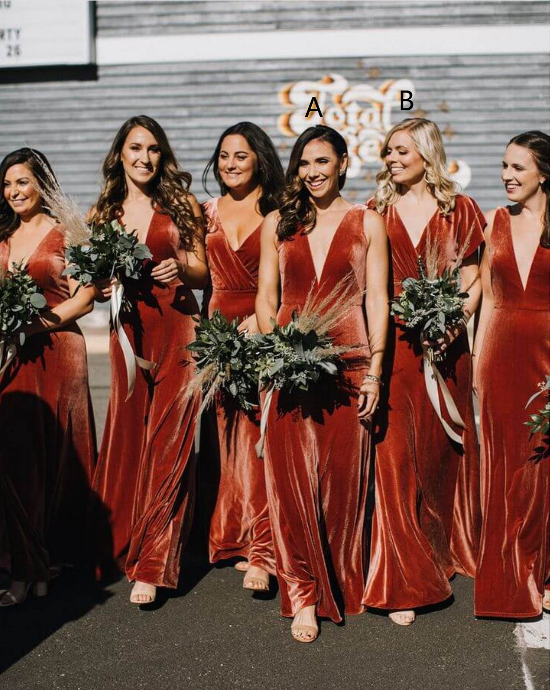 Otoño Invierno Para Damas De Honor Vestidos De Dama De Honor