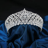 Luxury Silver Wedding Rhinestone Tiara Zirconia Bridal Crowns MyChicDress