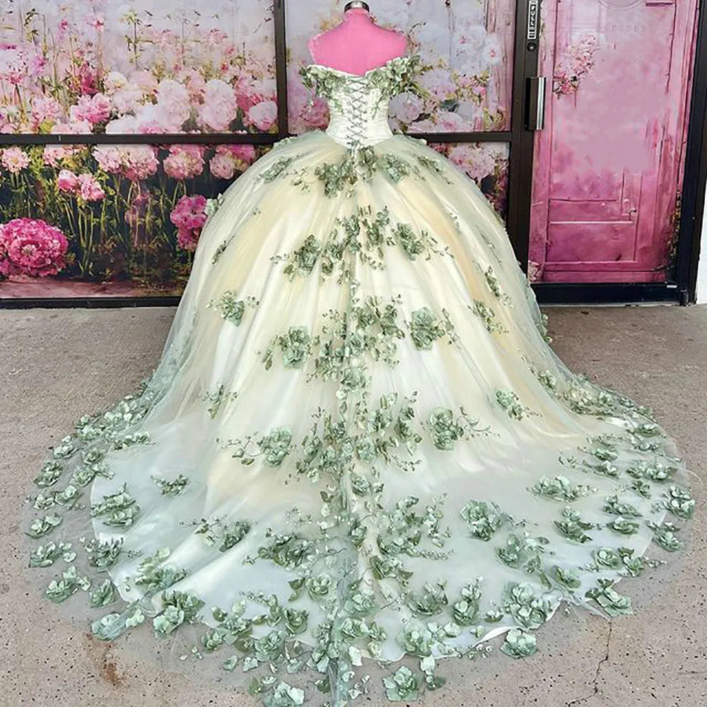 Quinceanera Color Trends: Sage Green Quinceanera Dresses