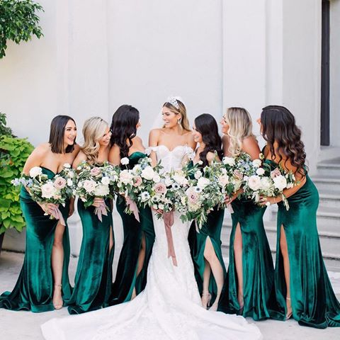 Will you Choose Velvet Bridesmaid Dresses For Your Fall or Winter Wedding?