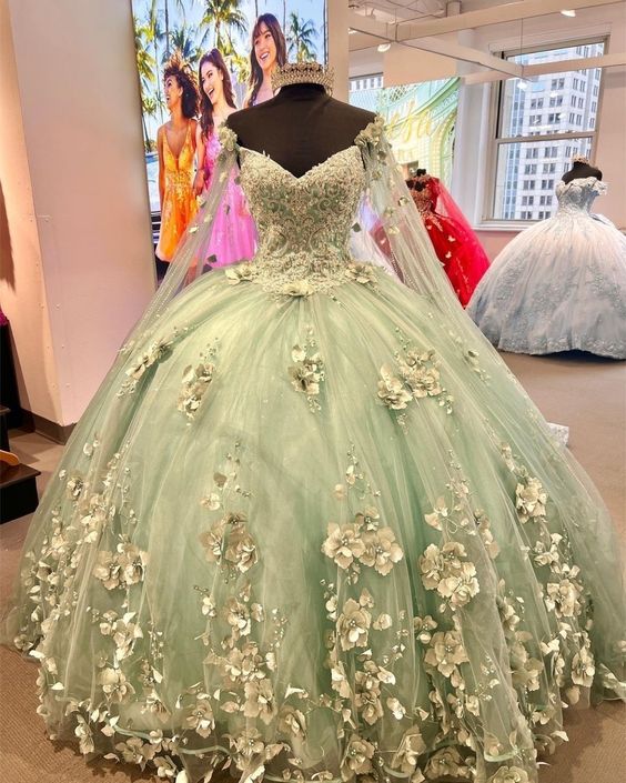 Sage Green Quinceanera Dresses