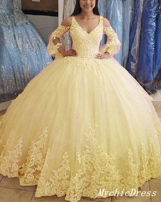 Yellow Quinceanera Dresses Near Me