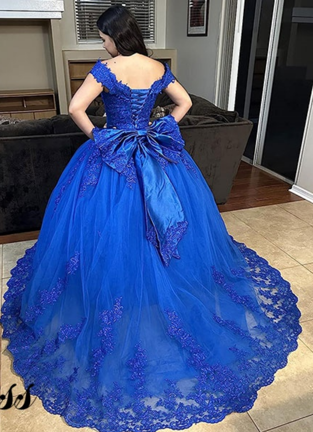 2025 Lace Sage Green Quinceanera Dresses Applique Off Shoulder Sweet 16 Dress - MyChicDress