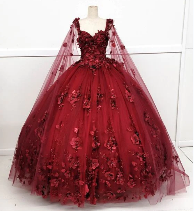 2025 New Quinceanera Dress Burgundy Cheap Plus Size Sweet 15 16 Dress