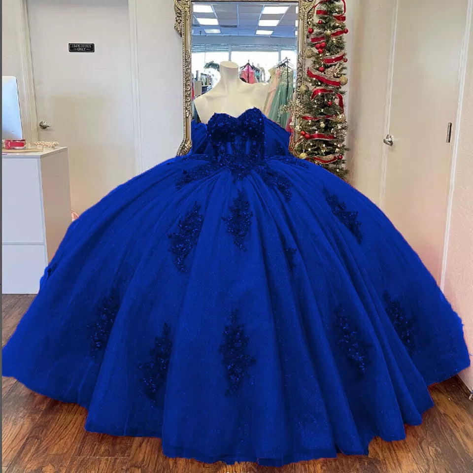 Vestidos de quinceañera baratos con escote en forma de corazón y encaje