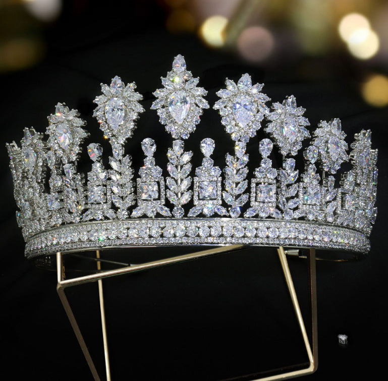 Crystals silver Quinceanera Crowns Rhinestone Wedding Crowns