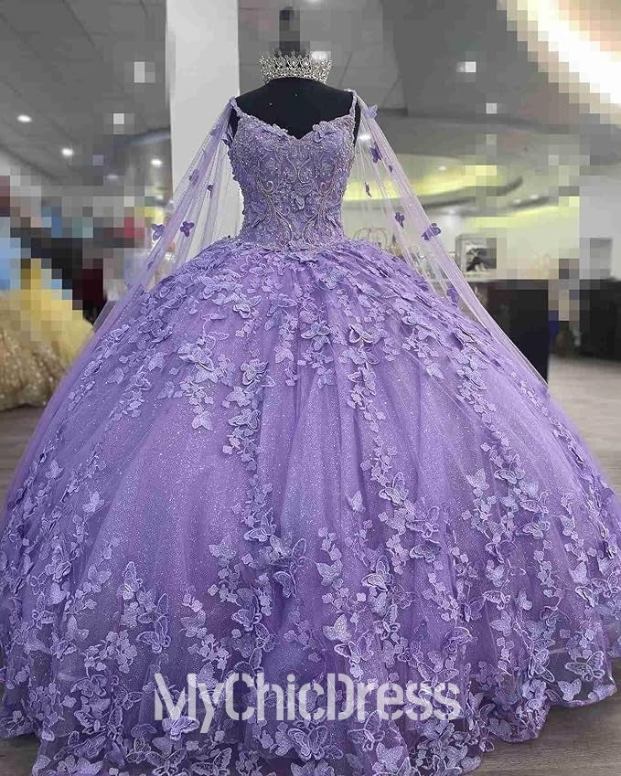 Customized Quinceanera Dresses Lavender Sweet 15 Vestidos De Festa Mychicdress