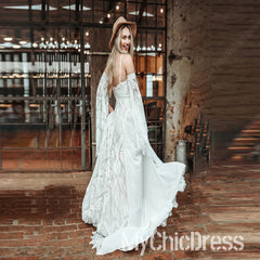 Vestidos de novia de encaje estilo sirena, etéreos, blancos, estilo bohemio, con cuello halter y personalizados