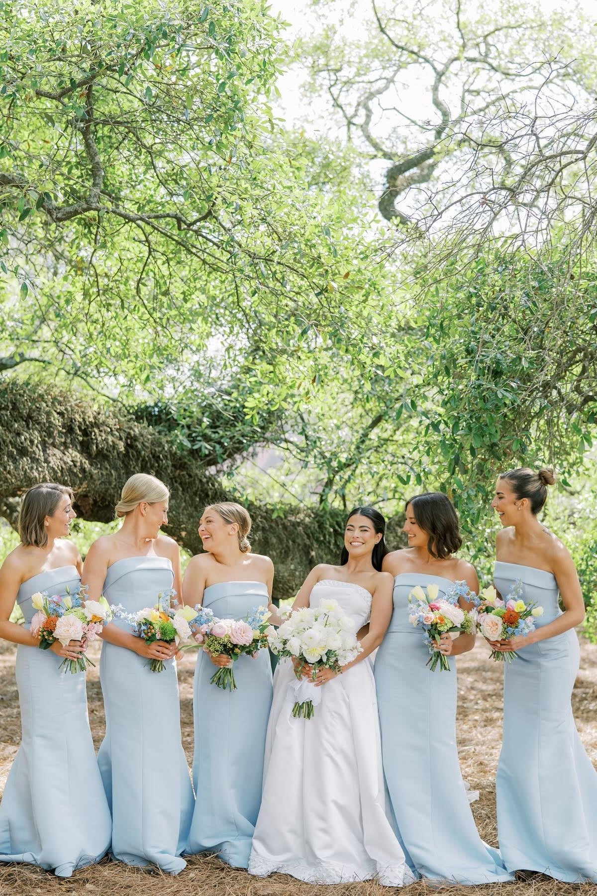 Vestido de fiesta de boda de crepé azul claro, vestido de dama de honor largo de satén con corte en forma de tubo
