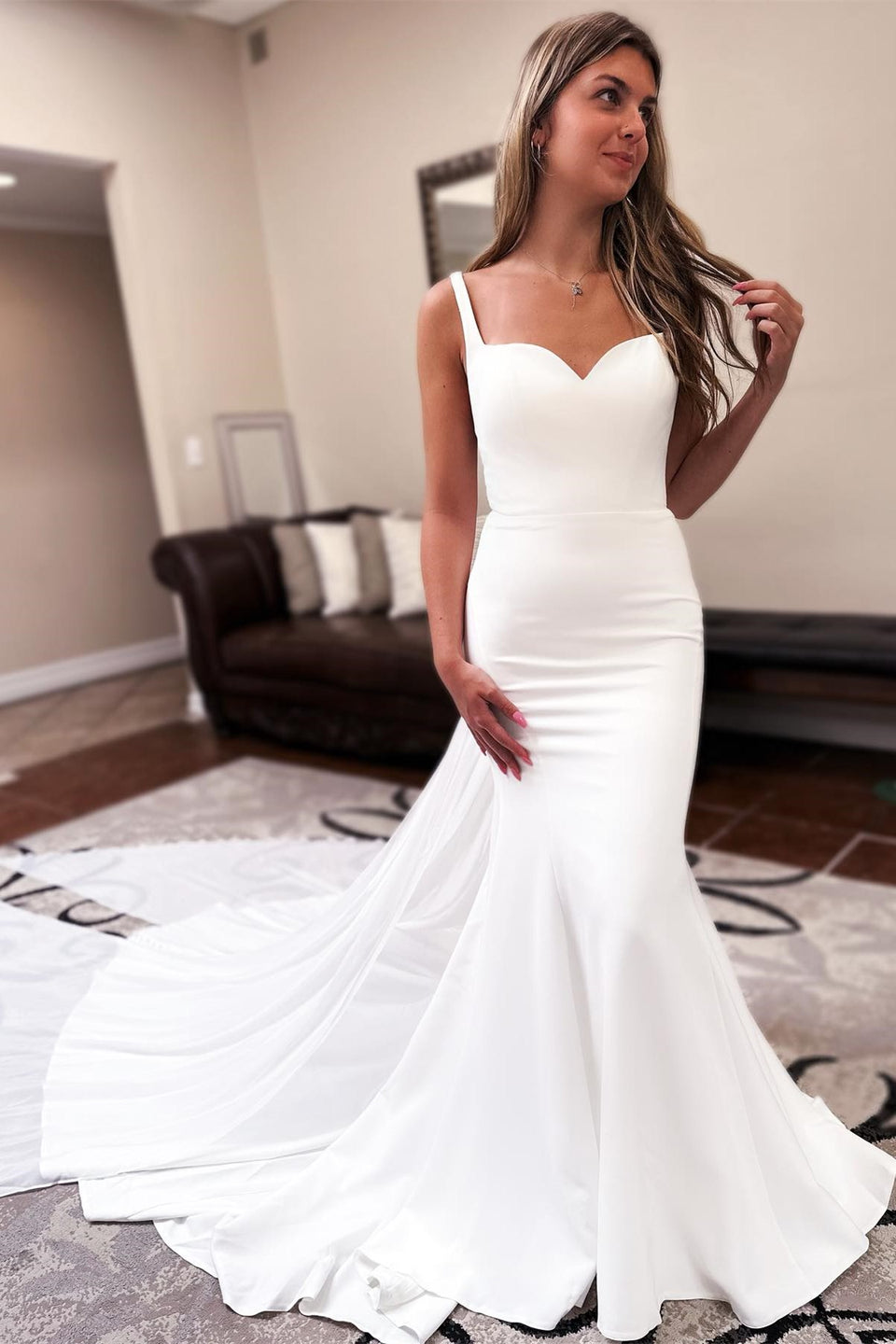 Long Chiffon Boho Wedding Dress Summer Sweetheart Backless - MyChicDress