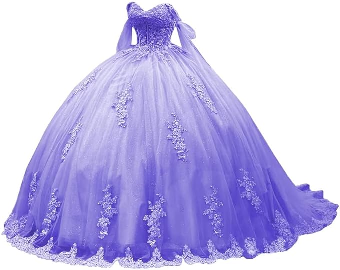 Princess lavender Quinceanera Dresses Lace 2025 Sweet 16 Birthday Party Dress