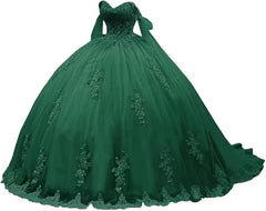 Princess dark Green Quinceanera Dresses Lace 2025 Sweet 16 Birthday Party Dress