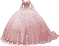 Princess pink quince Dresses Lace 2025 Sweet 16 Birthday Party Dress