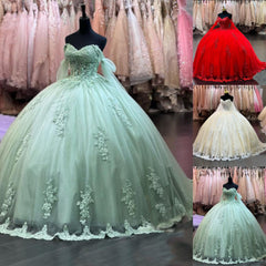 Princesa verde menta vestidos de quinceañera encaje 2024 dulce 16 vestido de fiesta de cumpleaños