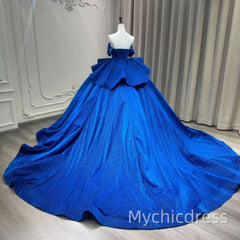 Puffy Quinceanera Dress Royal Blue Layered Sweet 16 Dresses Beaded