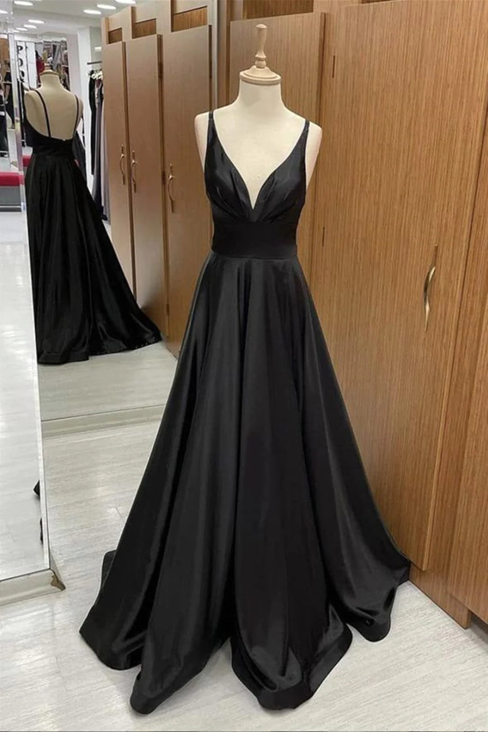 A-Line Black Prom Dresses