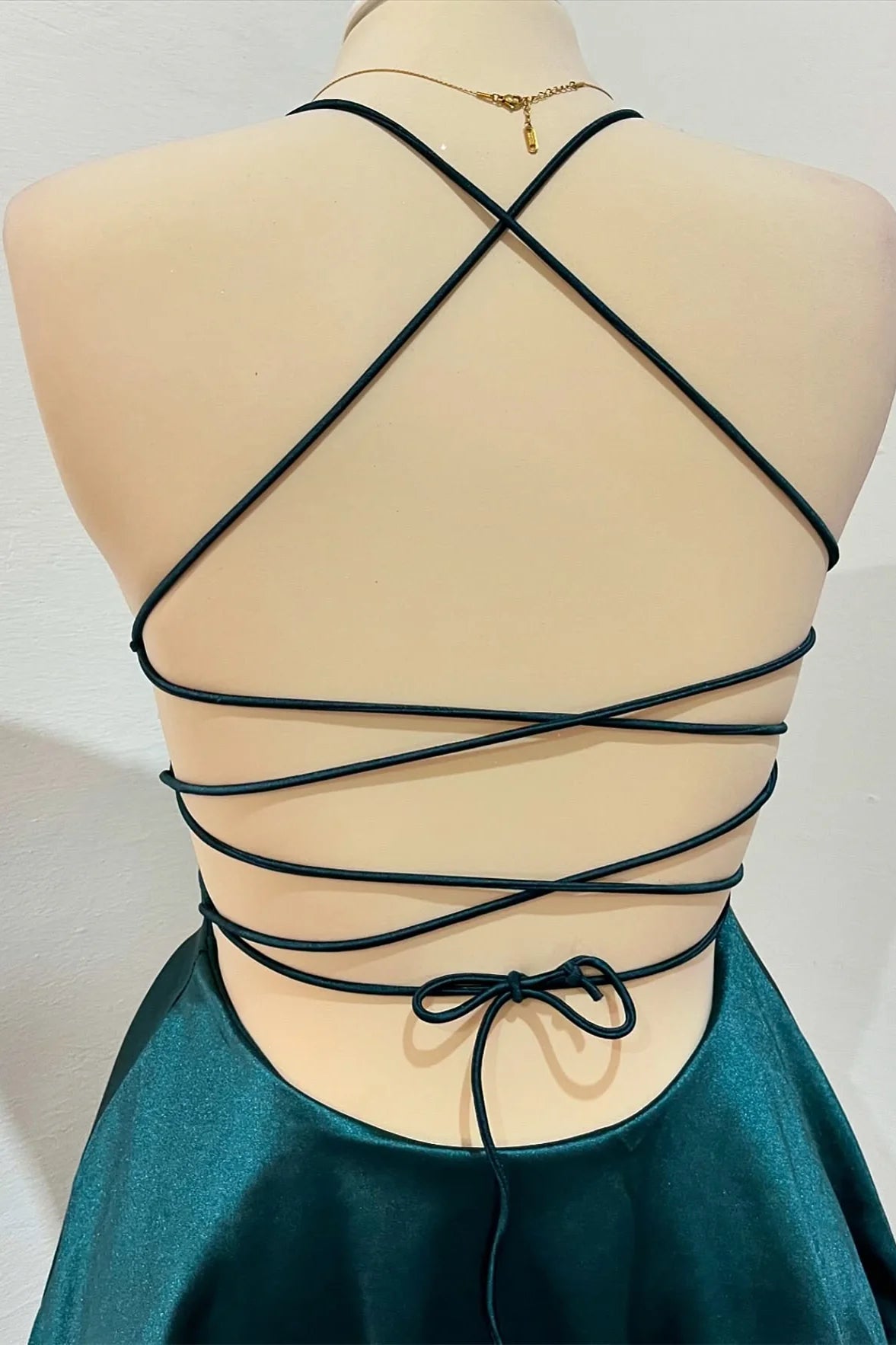 A-line green Homecoming Dress Spaghetti Strap Mychicdress