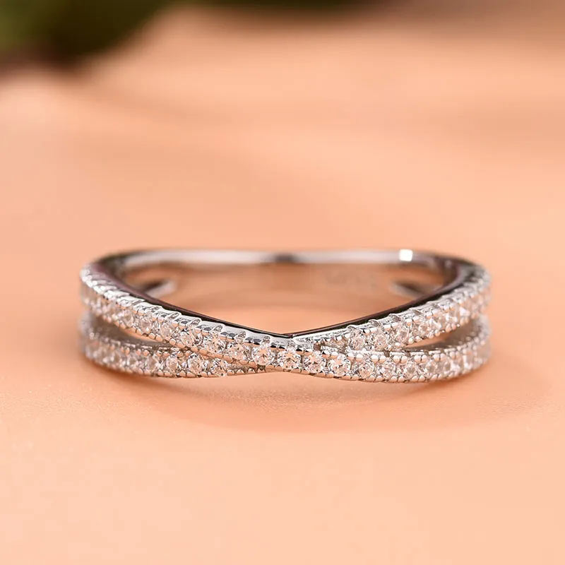 Affordable X Criss Cross Women Wedding Band For Sale Mychicdress