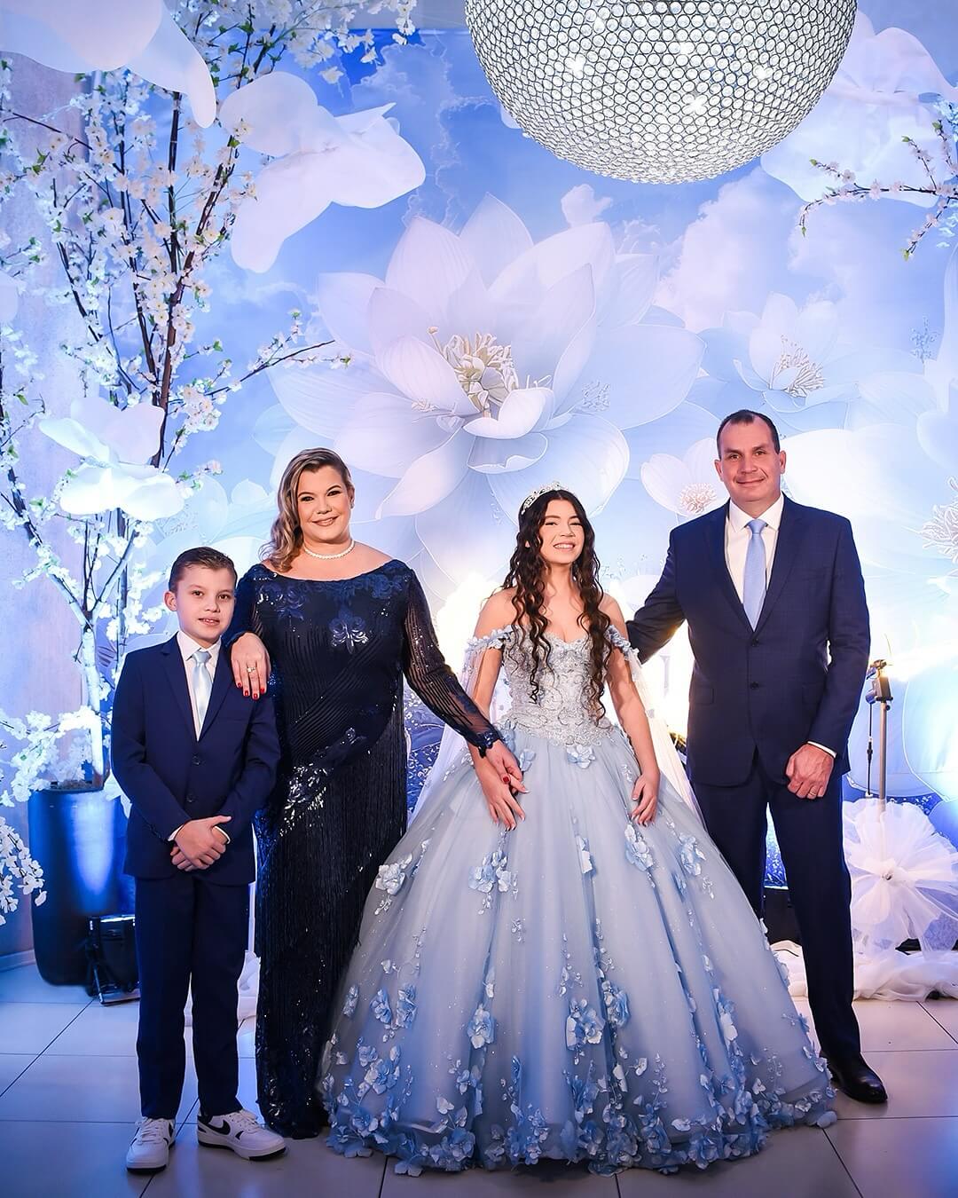 2025 vestido de fiesta azul claro vestidos de quinceañera barato 3D ve