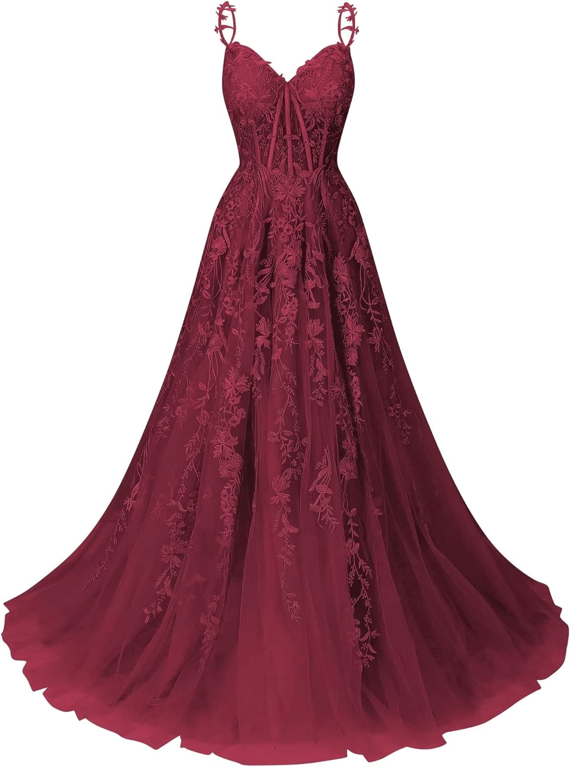 A Line 2025 Lace Violet purple Prom Dresses Lilac Long Formal Dress - MyChicDress