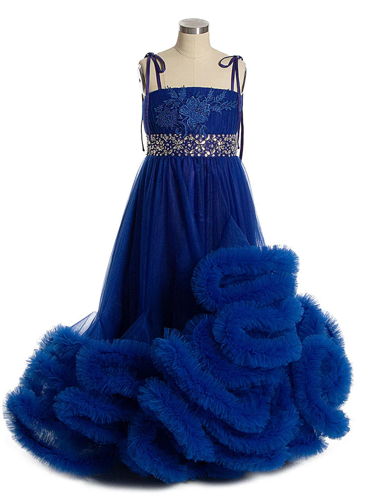 Cloud Flower Girls Dresses for Weddings Party Tulle Kids Birthday Gowns