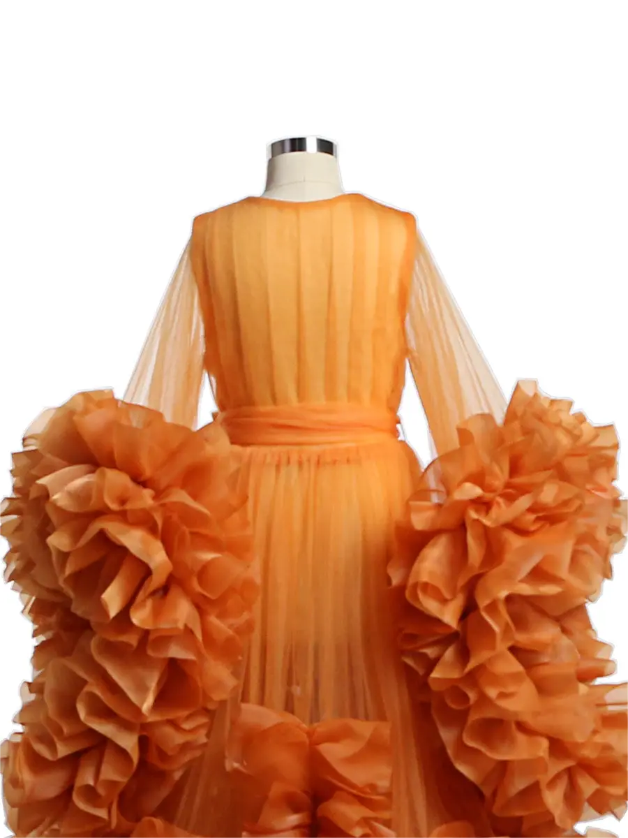 Cute Flower Girls Dresses Organza Ruffles Baby Party Frocks