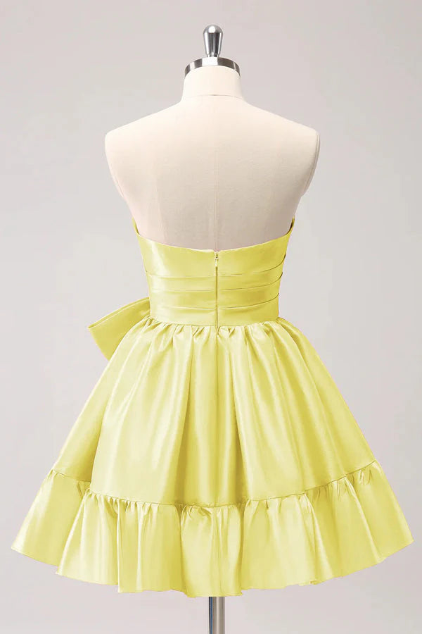 Cute Dark Green A Line Homecoming Dress with Bow