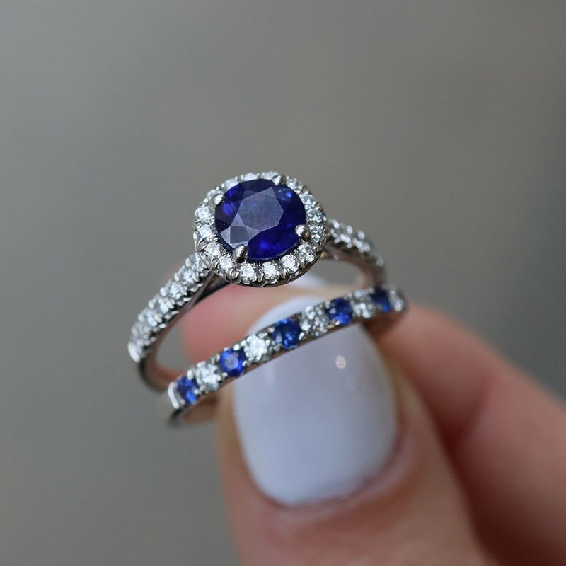 Diamond Engagement Ring For Her Round Cut In Sterling Silver Mychicdress