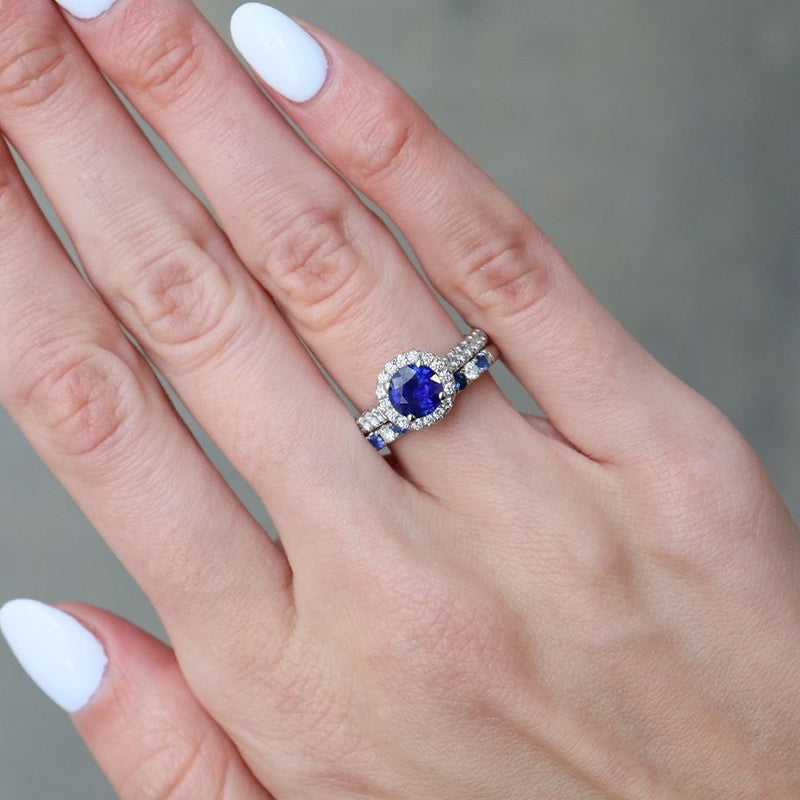 Diamond Engagement Ring For Her Round Cut In Sterling Silver Mychicdress