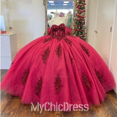 Hot Pink Quinceanera Dress Lace Appliques Beaded Sweet 16 Gown