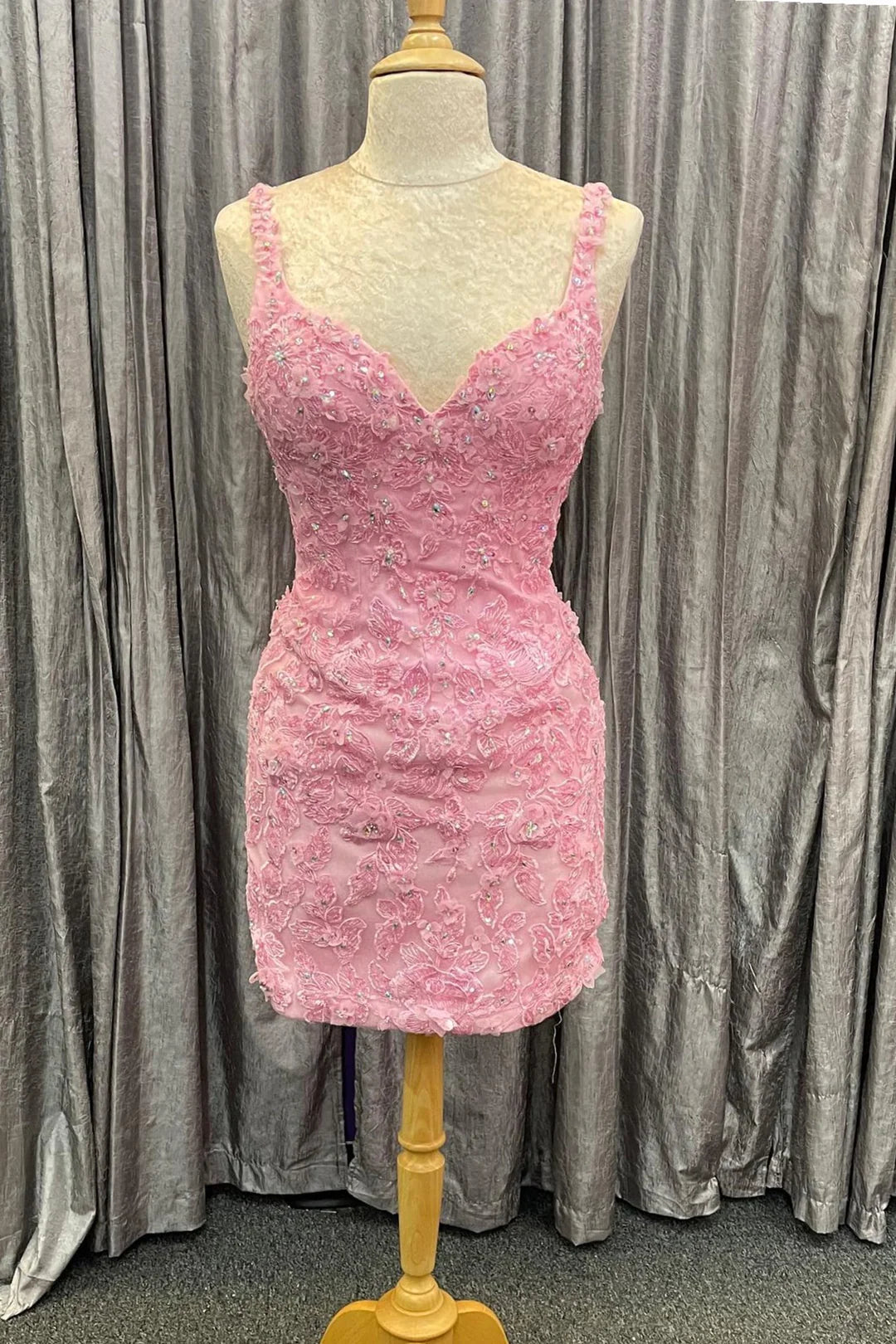 Pink Floral 2 in 1 Quinceanera Dresses Appliques Sweetheart Lace-Up Mychicdress