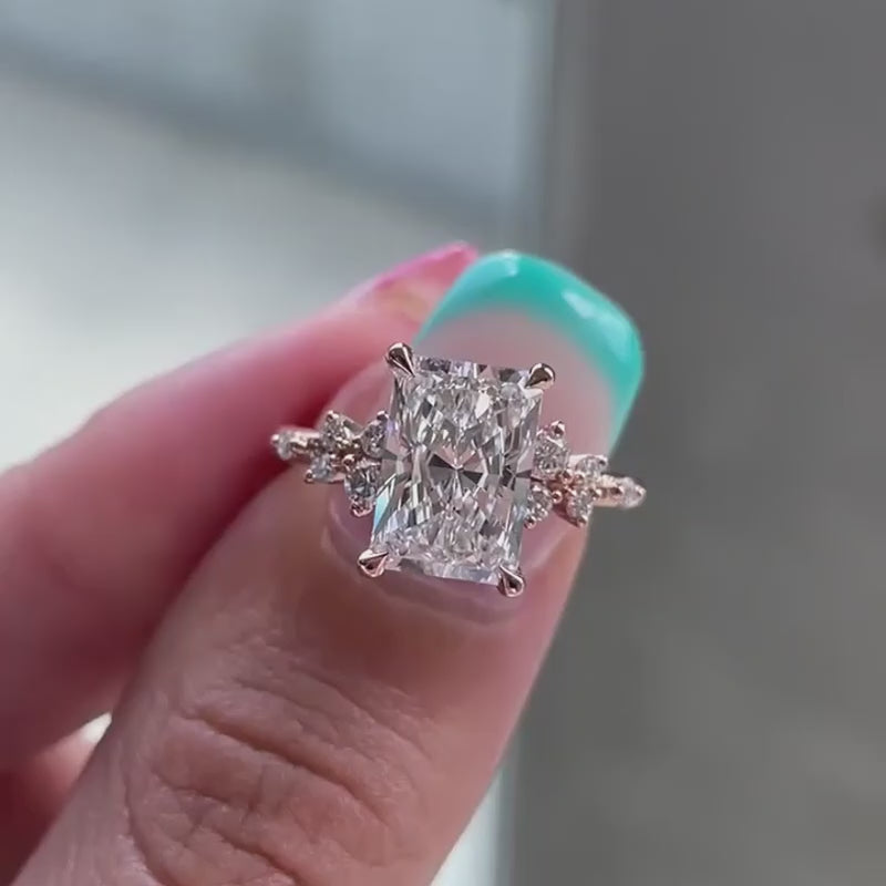 Affordable Radiant Cut Yellow Gold Engagement Ring for Women Mychicdress