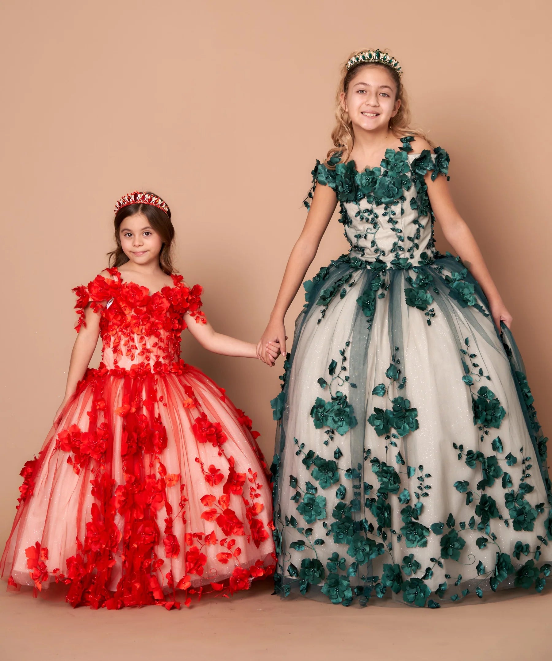 Lindos mini vestidos de quinceañera burdeos con flores en 3D, vestidos de niña para desfile