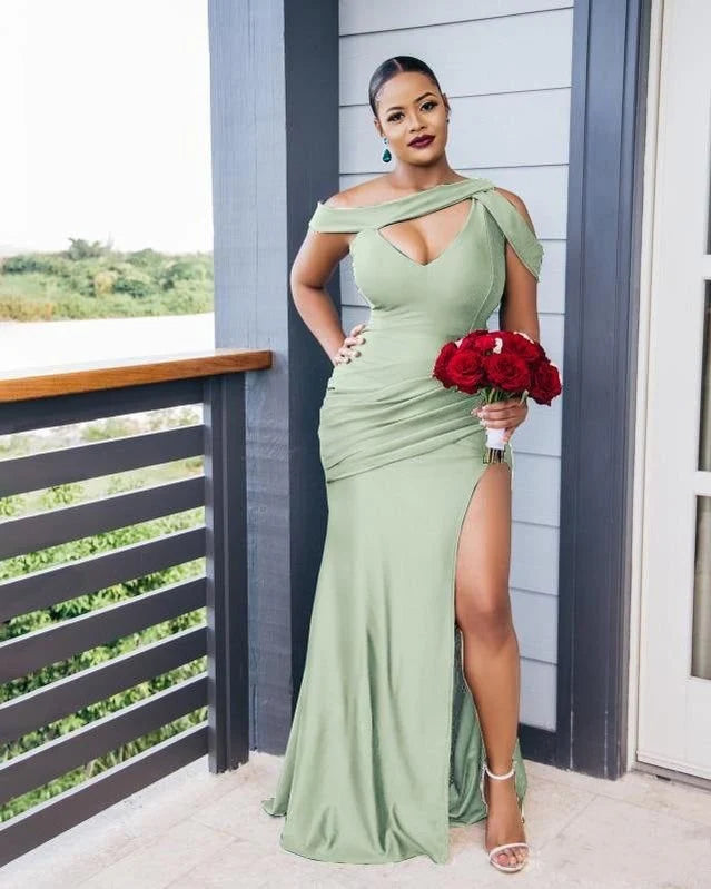 Sexy Sage Green Bridesmaid dress Mismatched Wedding Guest Dress Mychicdress