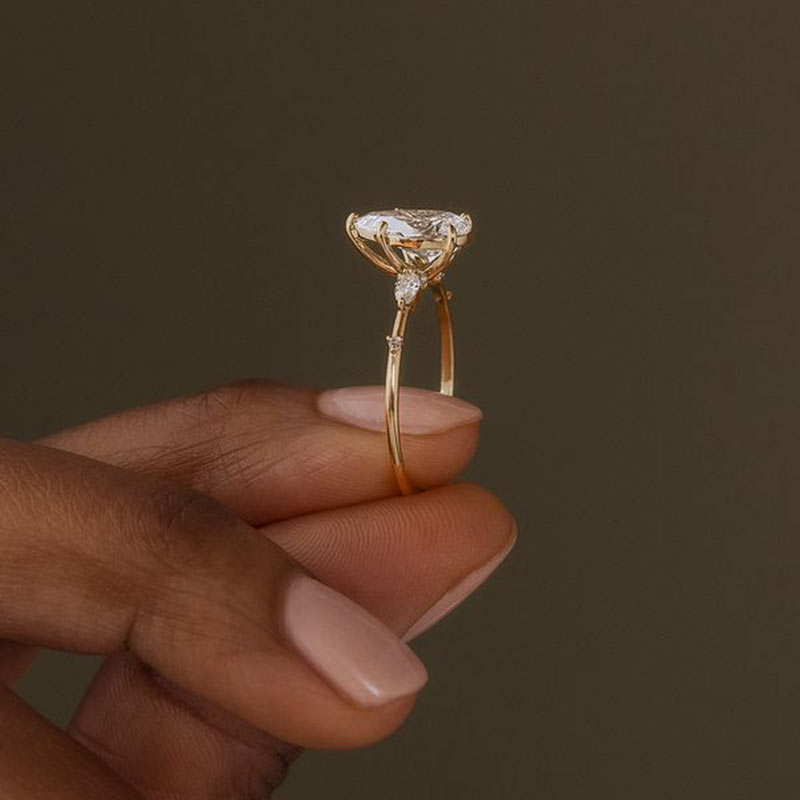 Shop Pear Shaped Diamond Engagement Rings For Women Mychicdress