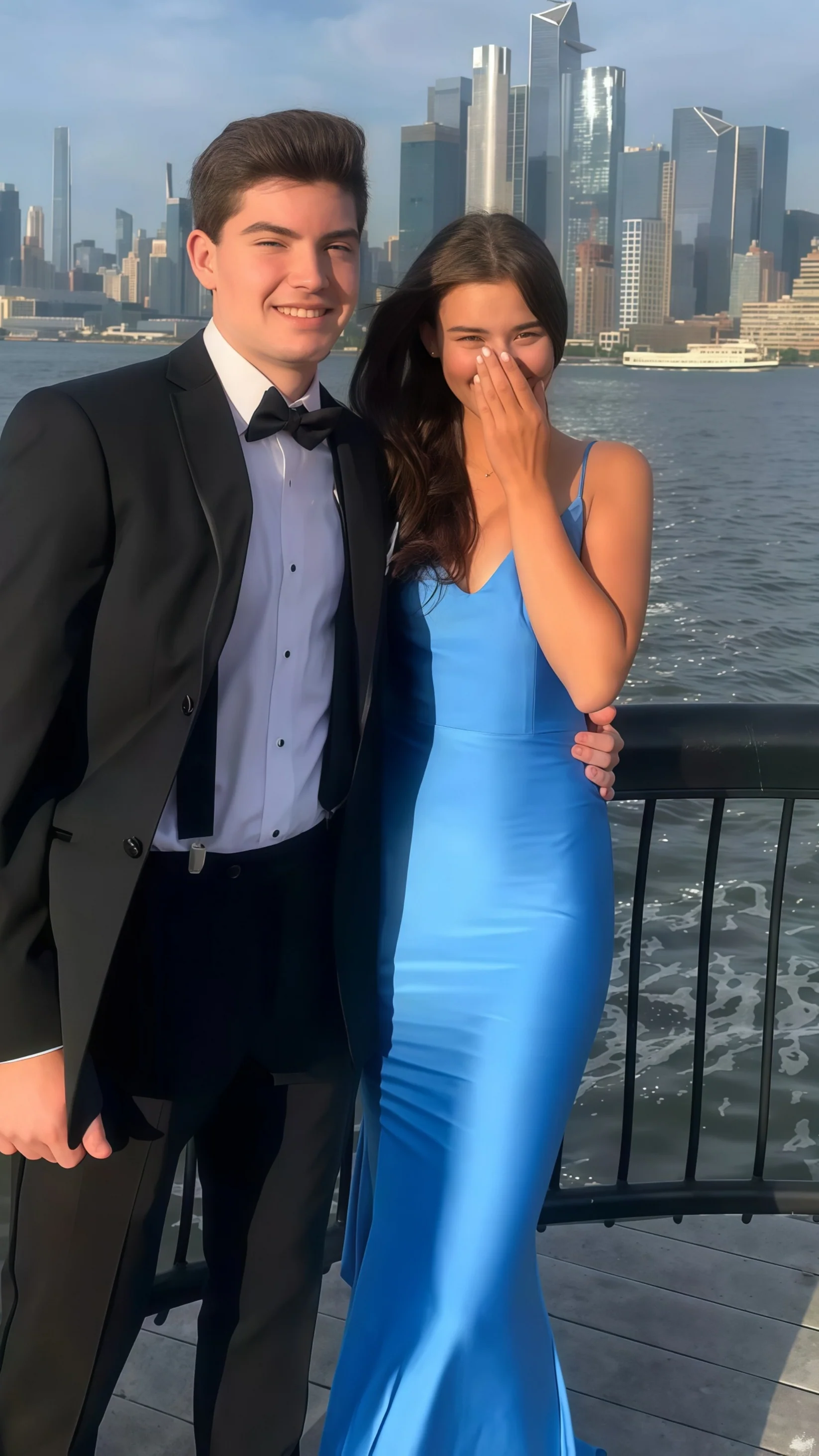 blue wedding guest Dress Satin Mermaid Evening Dress Open Back Mychicdress