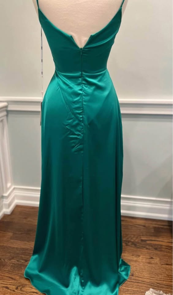 Simple Green Wedding Guest Dresses Sheath Fall Semi Formal Wear