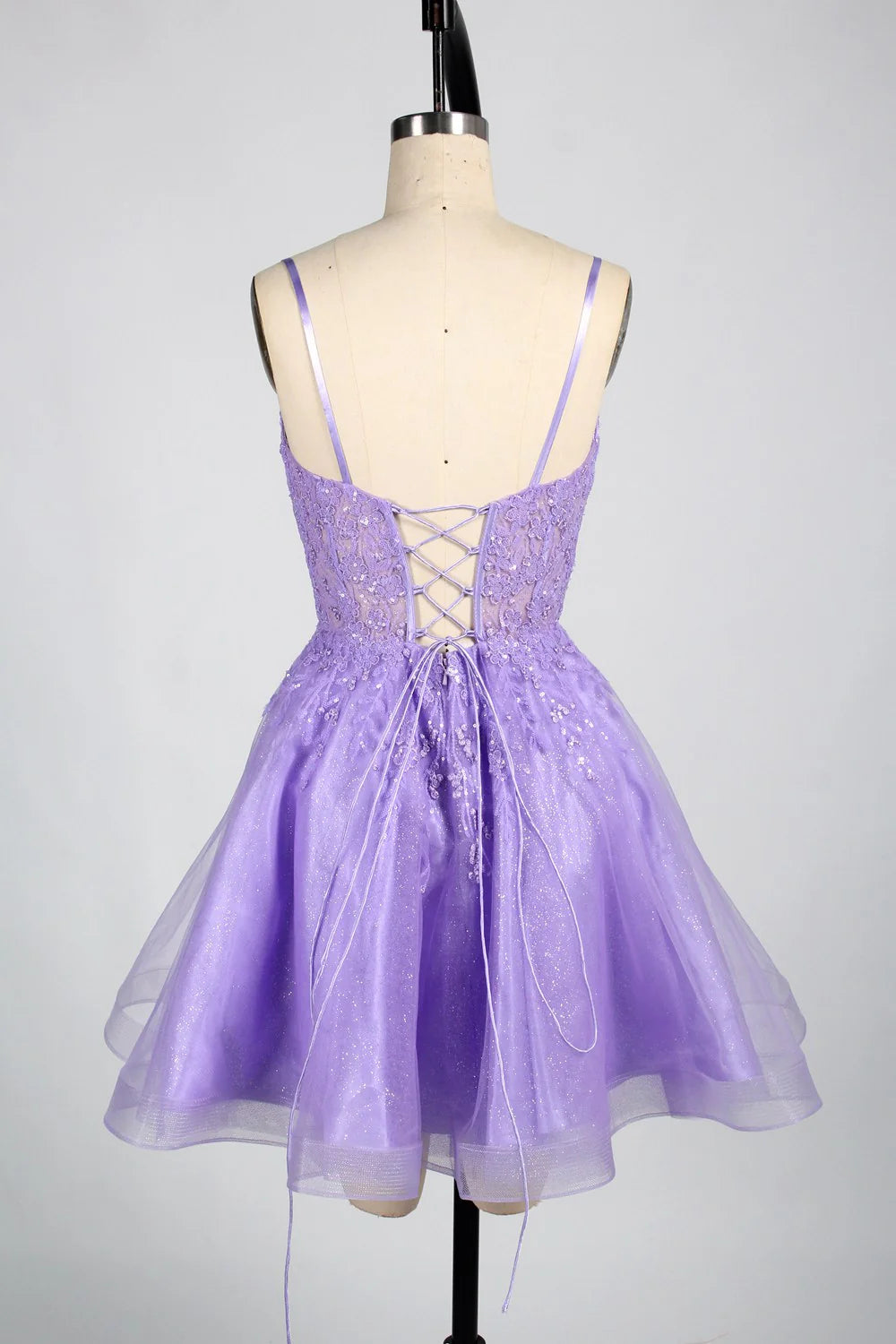 Wholesale Sparkling Short Sequin lilac Homecoming Dress