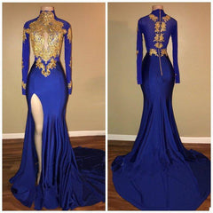 Blue Gold Evening Gowns