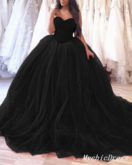 Vestidos de novia negros Vestido de fiesta gótico Vestido de novia de tul con forma de corazón