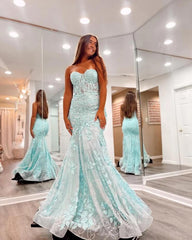 Precioso encaje sirena azul 20224 vestidos de fiesta cariño vestido formal largo Reino Unido