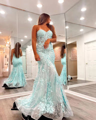 Precioso encaje sirena azul 20224 vestidos de fiesta cariño vestido formal largo Reino Unido