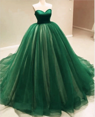 Vestido de fiesta de tul verde sexy con forma de corazón, vestidos de quinceañera sin mangas