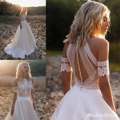 Hot Lace Boho Casual Wedding Dresses 2025 Beach Off Shoulder Bridal Wear MyChicDress