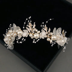 Pearl Crystals Crown Wedding Tiara Bridal Hair Accessories MyChicDress