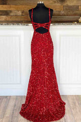 2024 sirena roja vestidos de fiesta largos baratos vestido de noche formal con cuello en V con abertura lateral