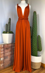 Sheath Sleeveless Orange Infinity Bridesmaid Dresses Multiway Dress MyChicDress