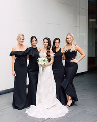 black bridesmaid dresses