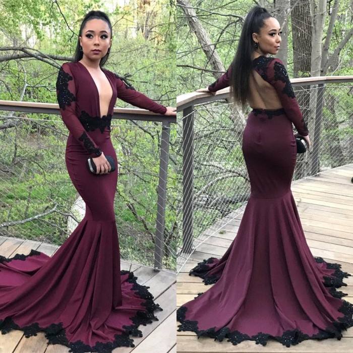 Long Sleeve Prom Dress